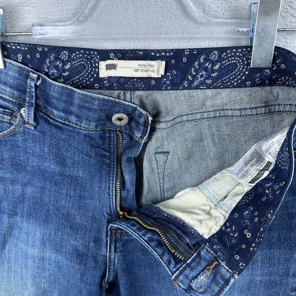 Levi Strauss & Co. 525 Straight Leg Jeans Perfect Waist Womens Size 12 Blue - Picture 5 of 13